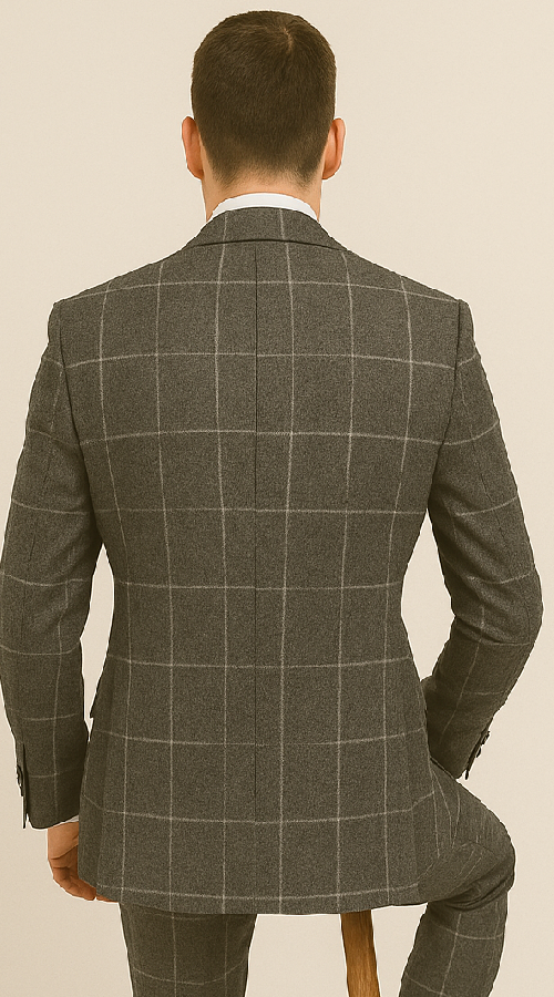 Rossi Man RM1742 – Max Collection Stylish Slim Fit Men’s Suit in Brown