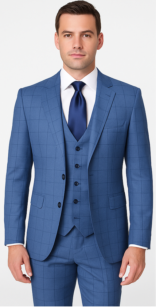 Rossi Man MAX RM1785 Slim Fit 3-Piece Suit – Stylish Formalwear for Men