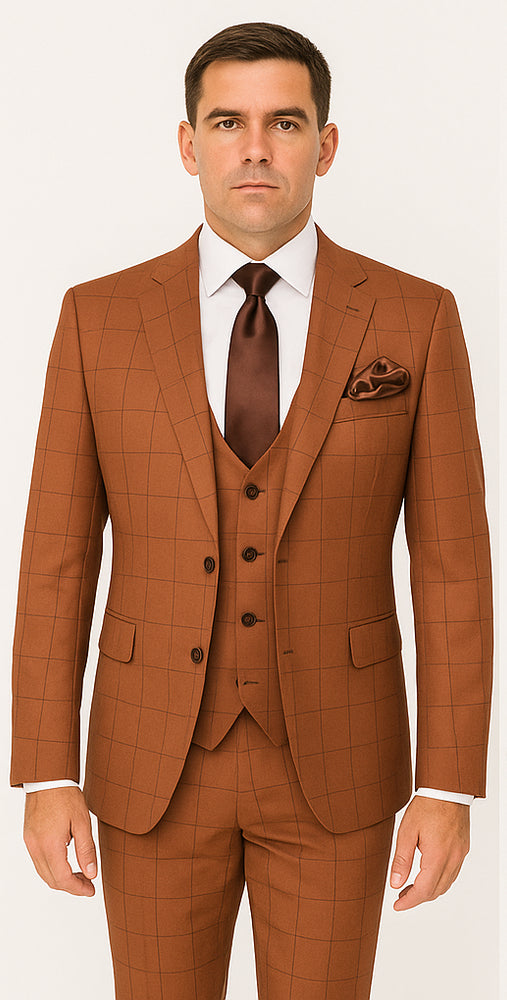Rossi Man MAX RM1786 Slim Fit 3-Piece Suit – A Modern and Elegant Suit for Men
