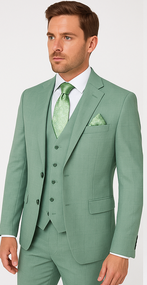 Rossi Man MAX RM1821 Slim Fit 3-Piece Suit – Contemporary Men’s Formalwear