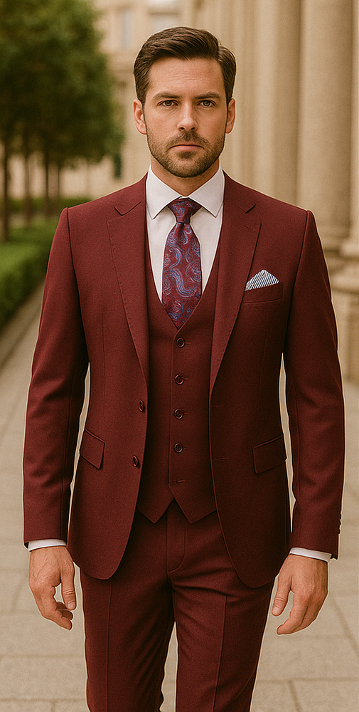 Rossi Man RM1174 – Modern Slim Fit Sydney II 3 Piece Suit