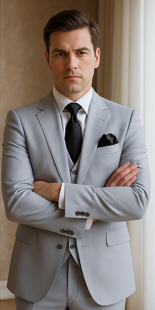 Rossi Man RM1204 – Sydney II Slim Fit 3 Piece Suit for Men