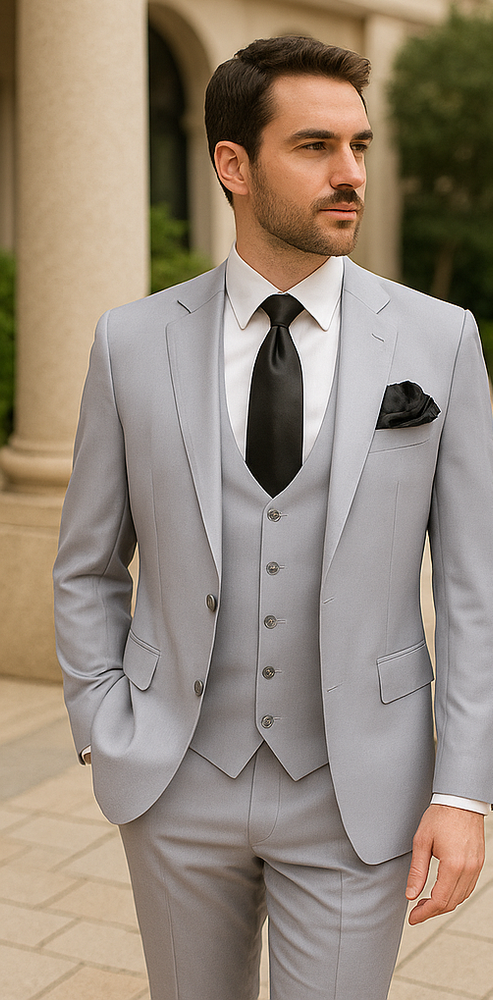 Rossi Man RM1204 – Sydney II Slim Fit 3 Piece Suit for Men