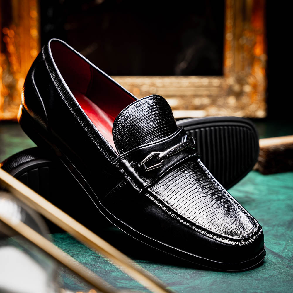 Marco Di Milano Ravello Black Leather Oxford Dress Shoe