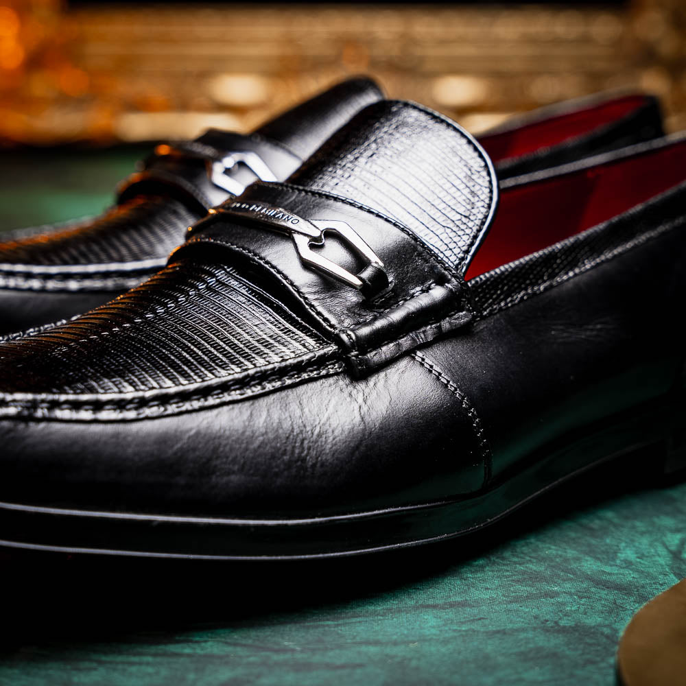 Marco Di Milano Ravello Black Leather Oxford Dress Shoe