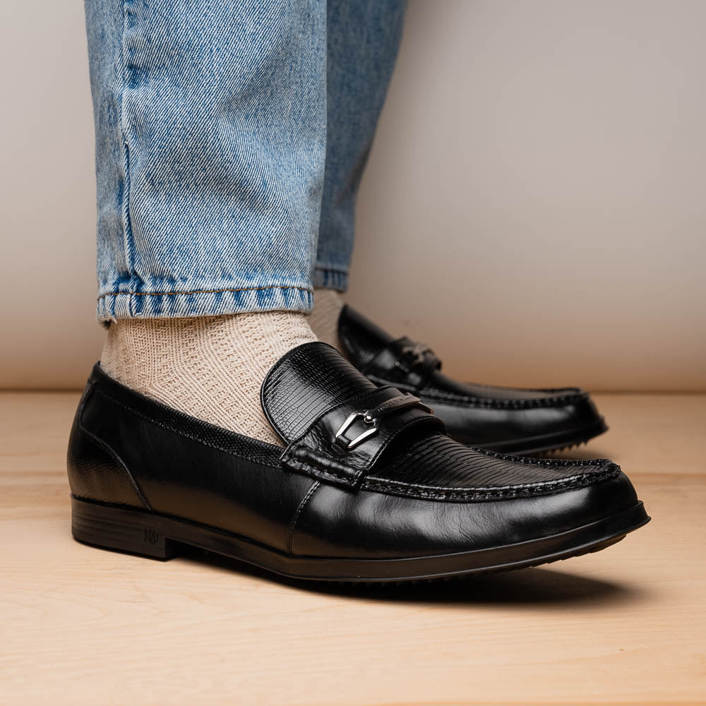 Marco Di Milano Ravello Black Leather Oxford Dress Shoe