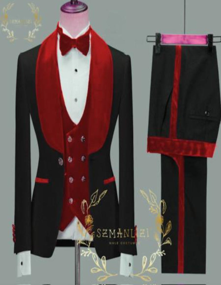 Double Breasted Tuxedo Red