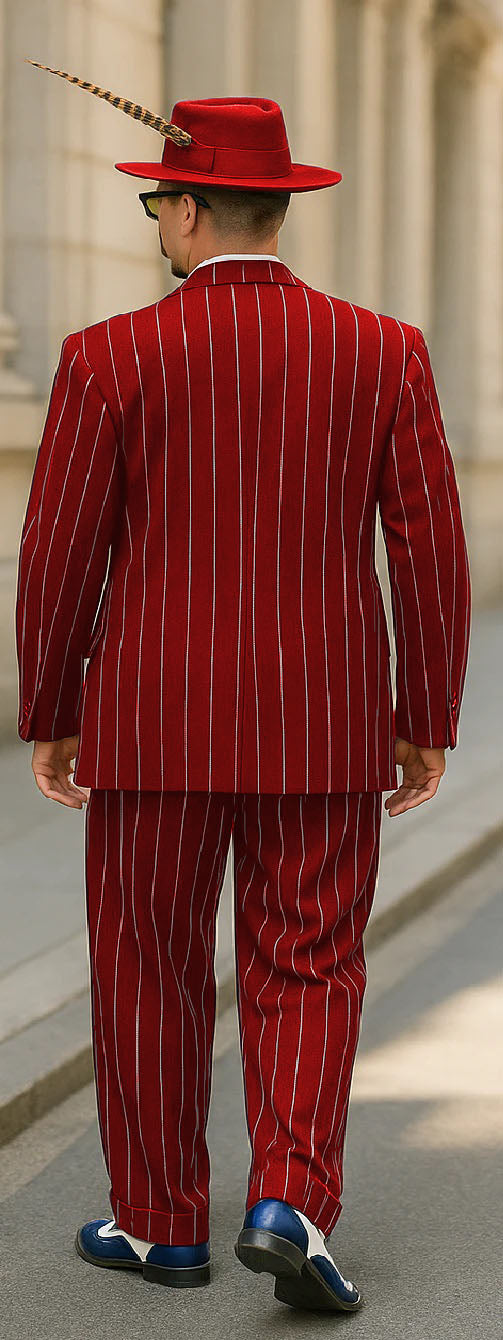 Dark Navy Blue Pinstripe Zoot Suit - Gangster Suit - 1920 Suit