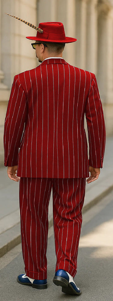 Dark Navy Blue Pinstripe Zoot Suit - Gangster Suit - 1920 Suit