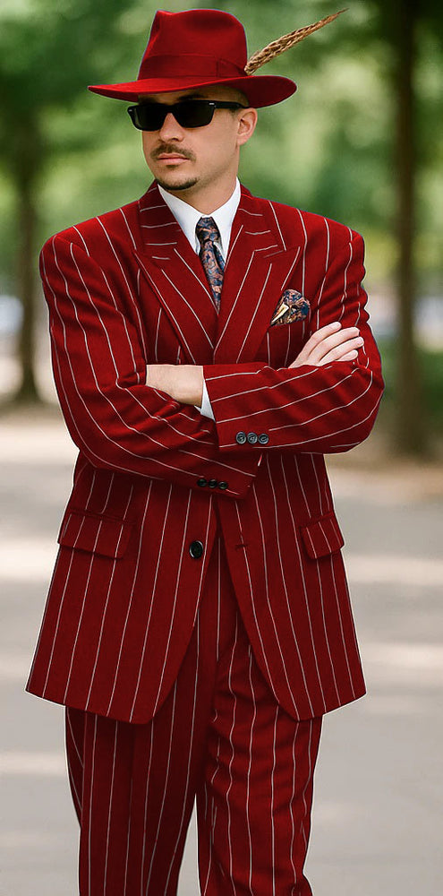 Dark Navy Blue Pinstripe Zoot Suit - Gangster Suit - 1920 Suit