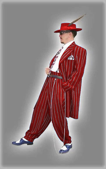 Dark Navy Blue Pinstripe Zoot Suit - Gangster Suit - 1920 Suit