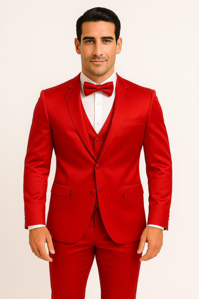 Groomfit-Red-satin-tuxedo-ensemble