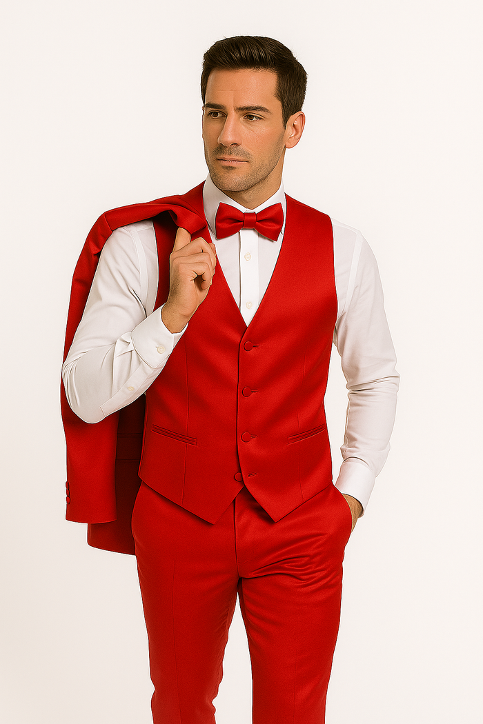 Groomfit-Red-satin-tuxedo-ensemble