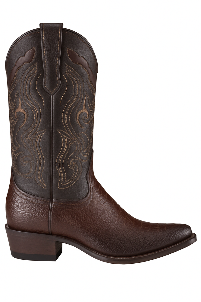 Los Altos Boots Men's Ostrich Leg Faded Brown Cowboy Boots - H79 Dubai Toe - Botas De Avestruz