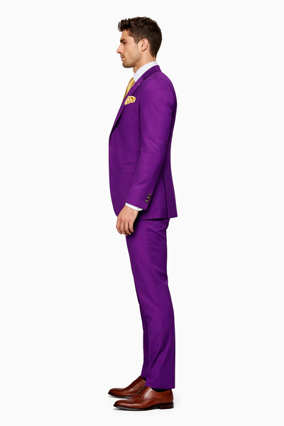 Rossi Man BOND RM1778 Slim Fit 3-Piece Purple Suit – Elegant Tailored Suit for Men