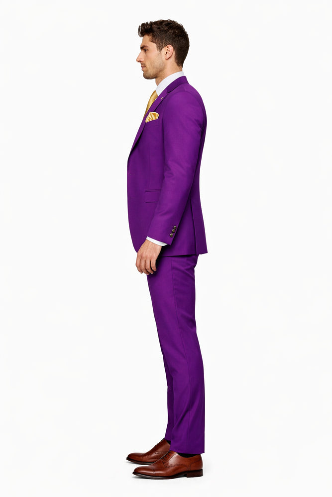 Rossi Man BOND RM1778 Slim Fit 3-Piece Purple Suit – Elegant Tailored Suit for Men
