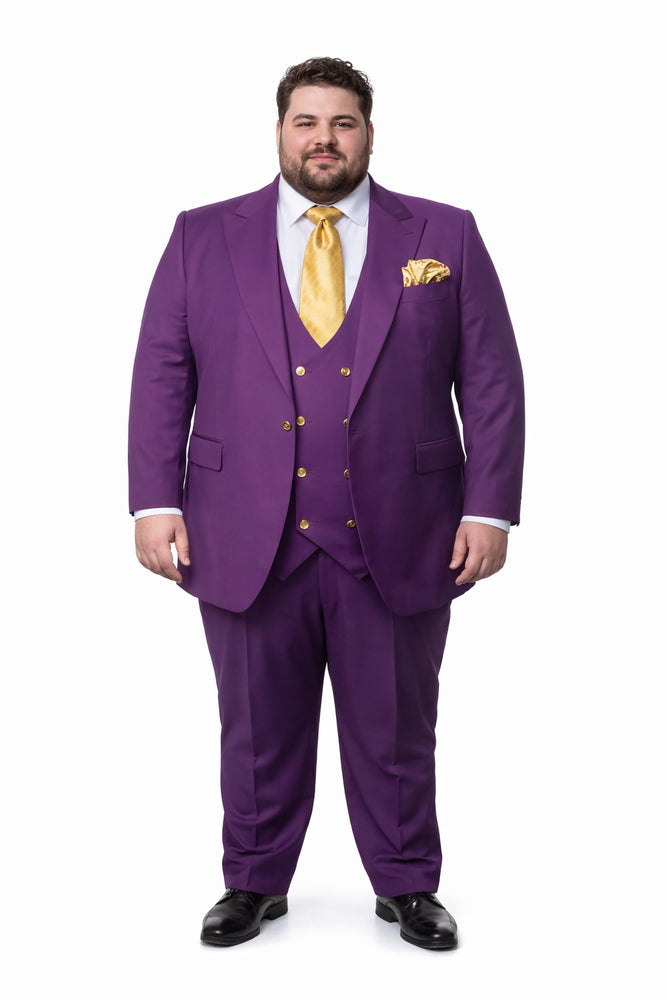 Rossi Man BOND RM1778 Slim Fit 3-Piece Purple Suit – Elegant Tailored Suit for Men
