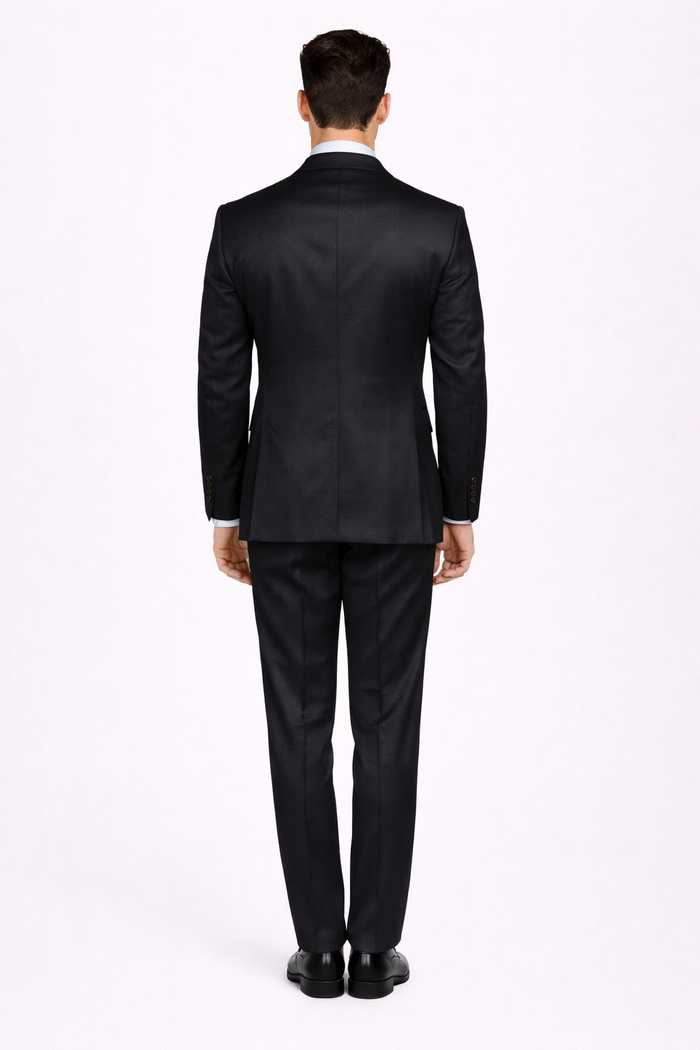 Men’s Formal 3-Piece Suit – Rossi Man Bond Slim Fit in Black | RM1751