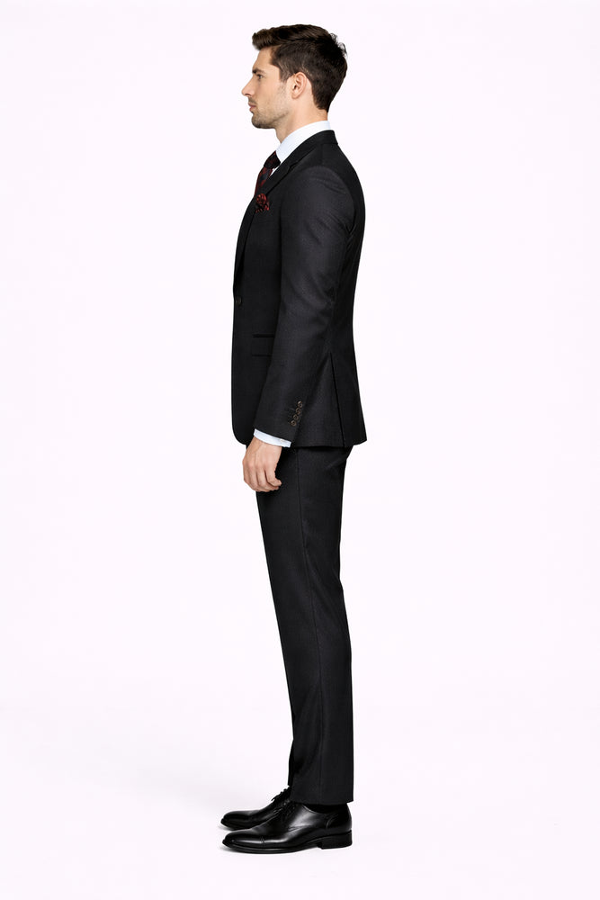 Men’s Formal 3-Piece Suit – Rossi Man Bond Slim Fit in Black | RM1751