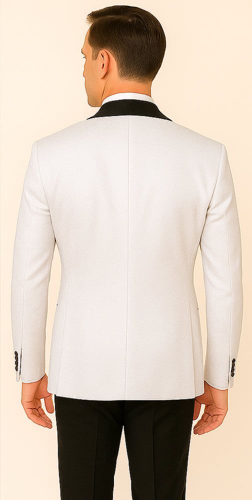 Rossi Man RM1444 – Slim Fit Smoking Style 3-Piece Formal Tuxedo for Men