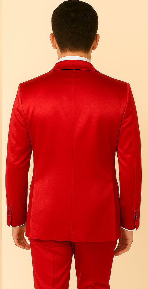 Rossi Man LEO RM1621 – Red Slim Fit 3-Piece Designer Suit for Men