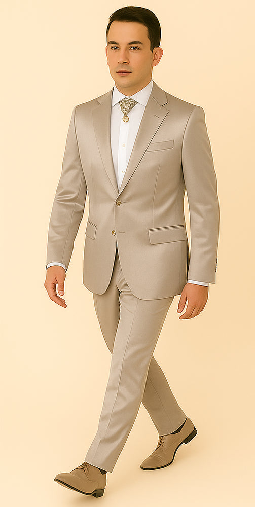 Rossi Man LEO RM1622 – Off-White Slim Fit 3-Piece Designer Suit for Men