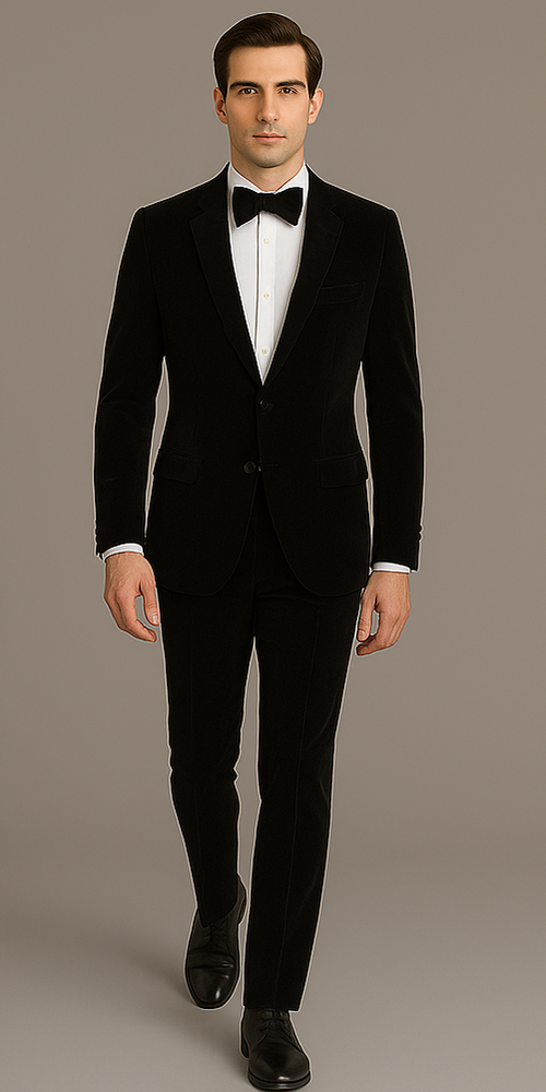 Rossi Man Leo RM1905 – Elegant Black Designer Suit for Men | Formal