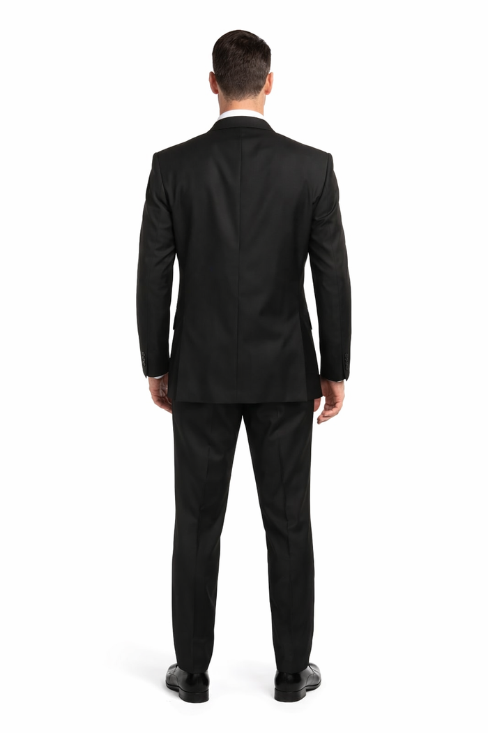 Rossi Man MAX RM1101 Black Slim Fit 3-Piece Suit – Men’s Modern Formalwear