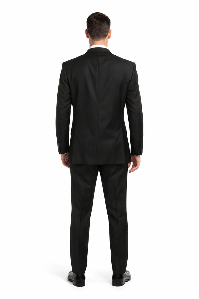 Rossi Man MAX RM1101 Black Slim Fit 3-Piece Suit – Men’s Modern Formalwear