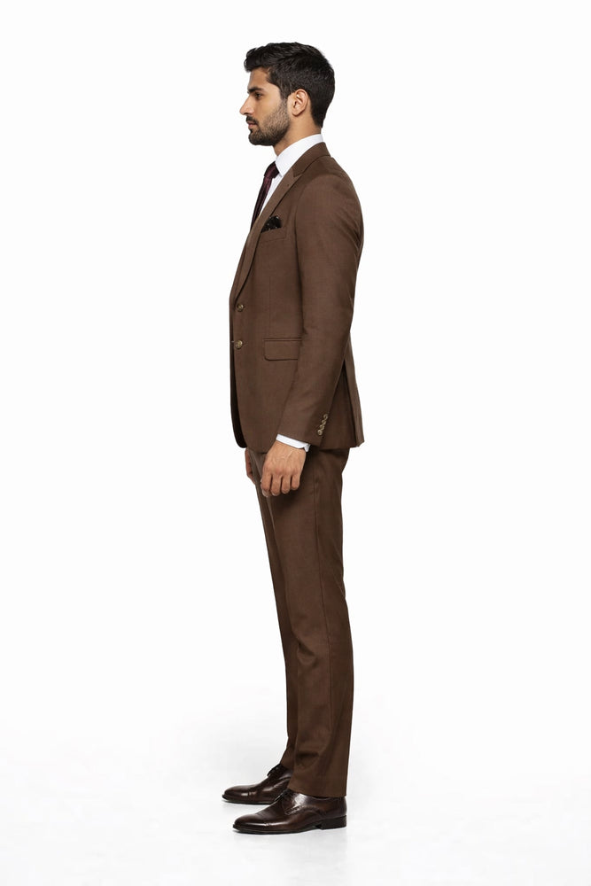 Rossi Man MAX RM1392 Brown Slim Fit 3-Piece Suit – Men’s Formalwear