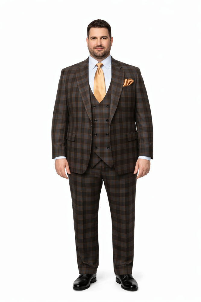 Brown Slim Fit 3-Piece Suit – Rossi Man Max Men’s Formalwear | RM1735
