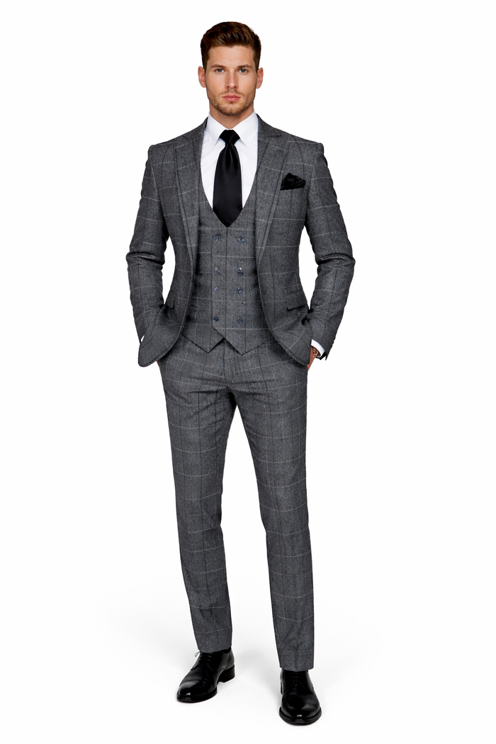 Rossi Man MAX RM1742 Brown Slim Fit Suit – Stylish Men’s Modern Formalwear