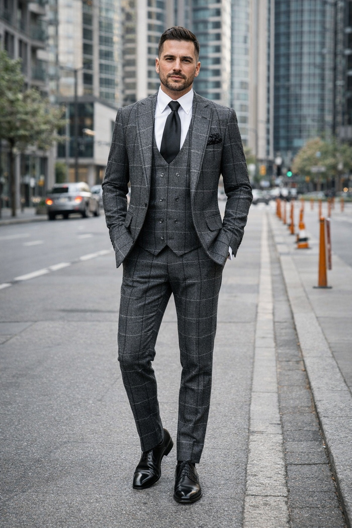 Rossi Man MAX RM1742 Brown Slim Fit Suit – Stylish Men’s Modern Formalwear