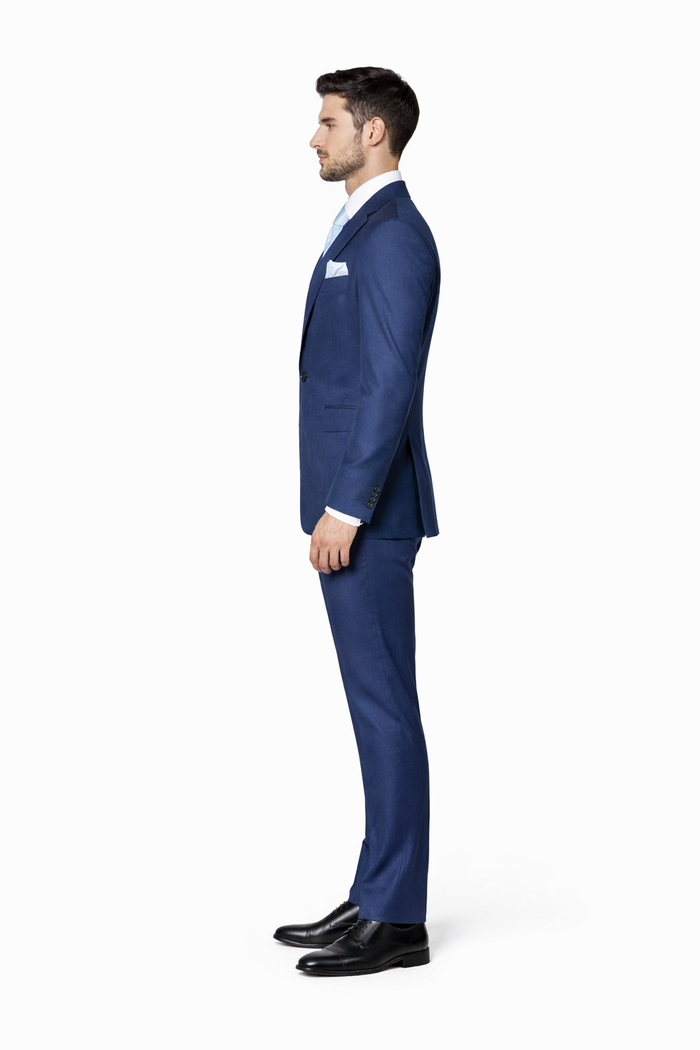 Rossi Man MAX RM1783 Slim Fit 3-Piece Blue Suit –  Men’s Formalwear