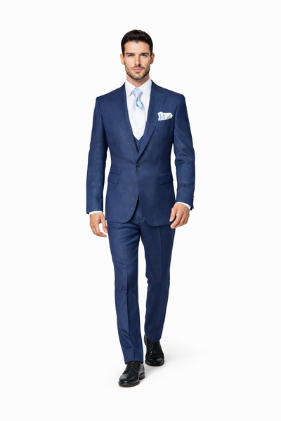 Rossi Man MAX RM1783 Slim Fit 3-Piece Blue Suit –  Men’s Formalwear