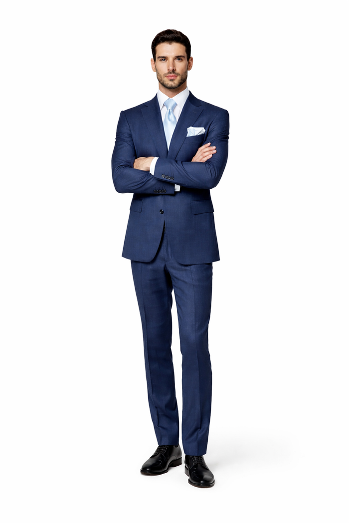 Rossi Man MAX RM1783 Slim Fit 3-Piece Blue Suit –  Men’s Formalwear