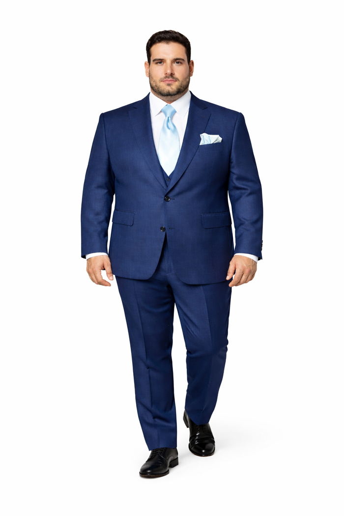 Rossi Man MAX RM1783 Slim Fit 3-Piece Blue Suit –  Men’s Formalwear