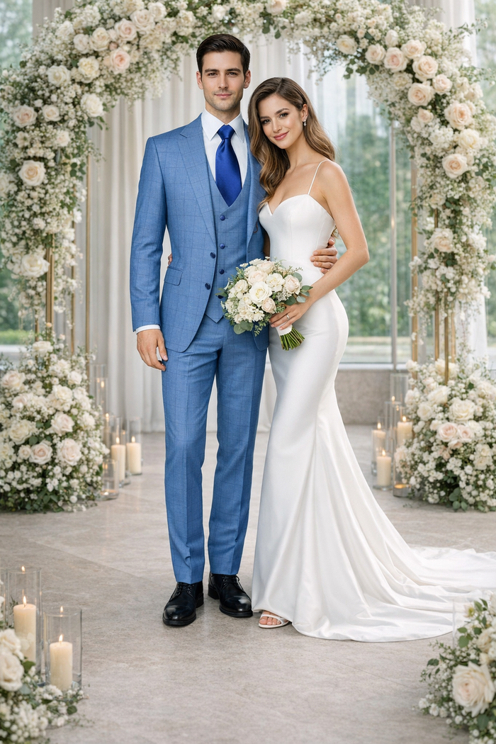 Rossi Man MAX RM1785 Slim Fit 3-Piece Suit – Modern Men’s Formalwear