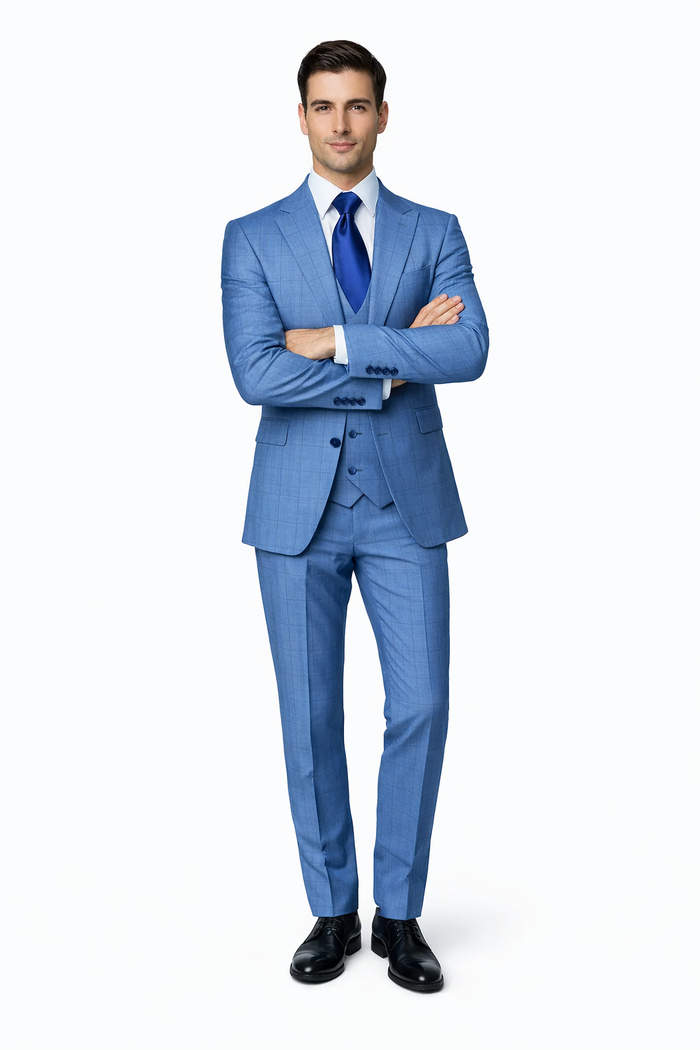 Rossi Man MAX RM1785 Slim Fit 3-Piece Suit – Modern Men’s Formalwear