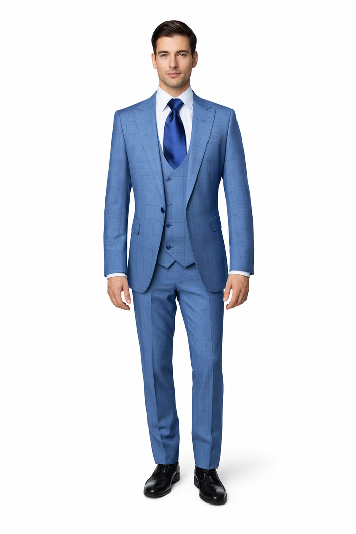Rossi Man MAX RM1785 Slim Fit 3-Piece Suit – Stylish Formalwear for Men