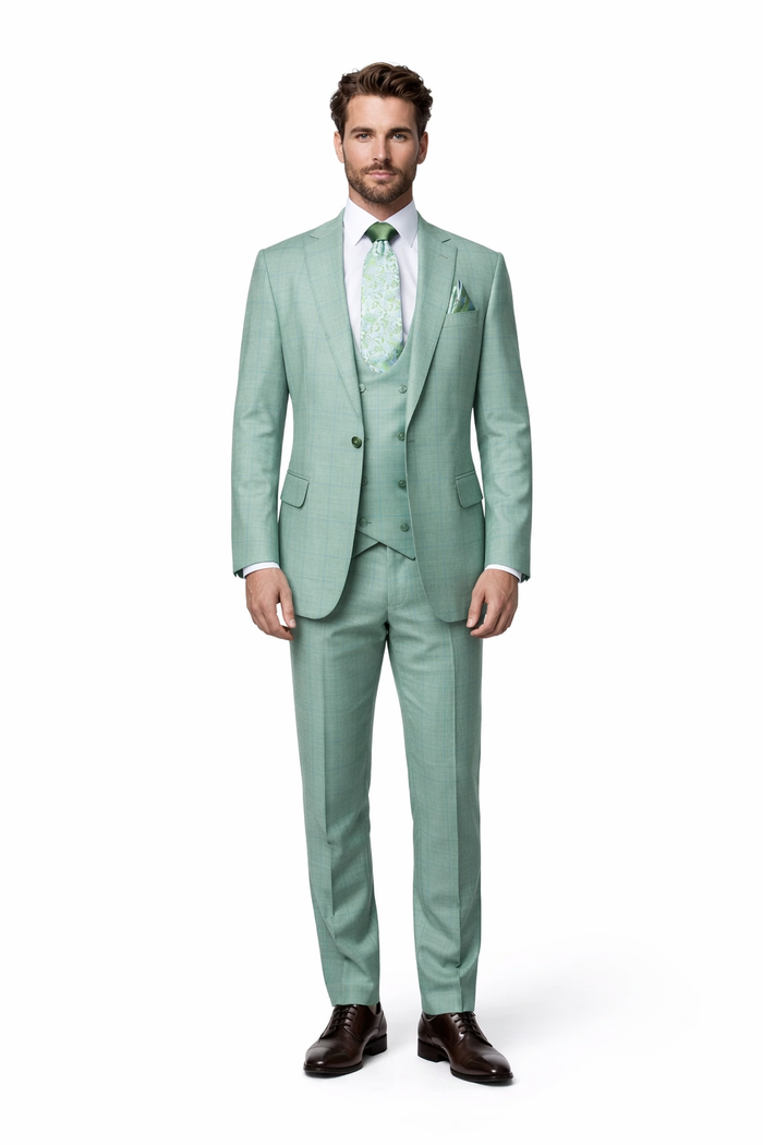 Rossi Man MAX RM1821 Slim Fit 3-Piece Suit – Contemporary Men’s Formalwear