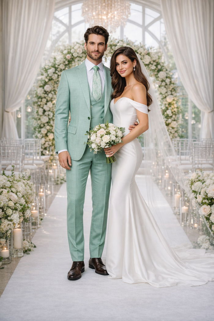 Rossi Man MAX RM1821 Slim Fit 3-Piece Suit – Men’s Formalwear
