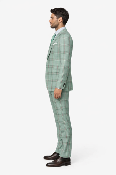 Rossi Man MAX RM1825 Slim Fit 3-Piece Mint Green Suit - Formalwear