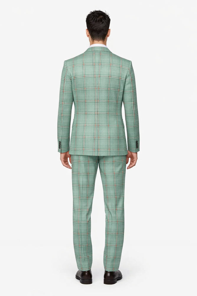 Rossi Man MAX RM1825 Slim Fit 3-Piece Mint Green Suit - Formalwear