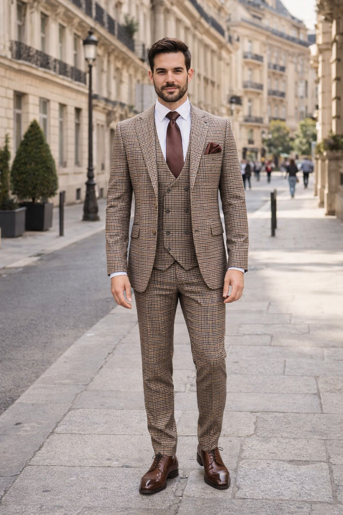 Rossi Man MAX RM1839 Slim Fit 3-Piece Suit – Men’s Formalwear