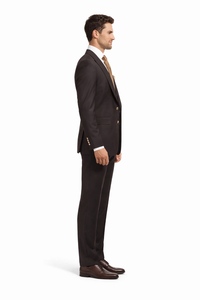 Rossi Man MAX Slim Fit 3-Piece Chocolate Brown Suit – Modern Men’s Formal Set