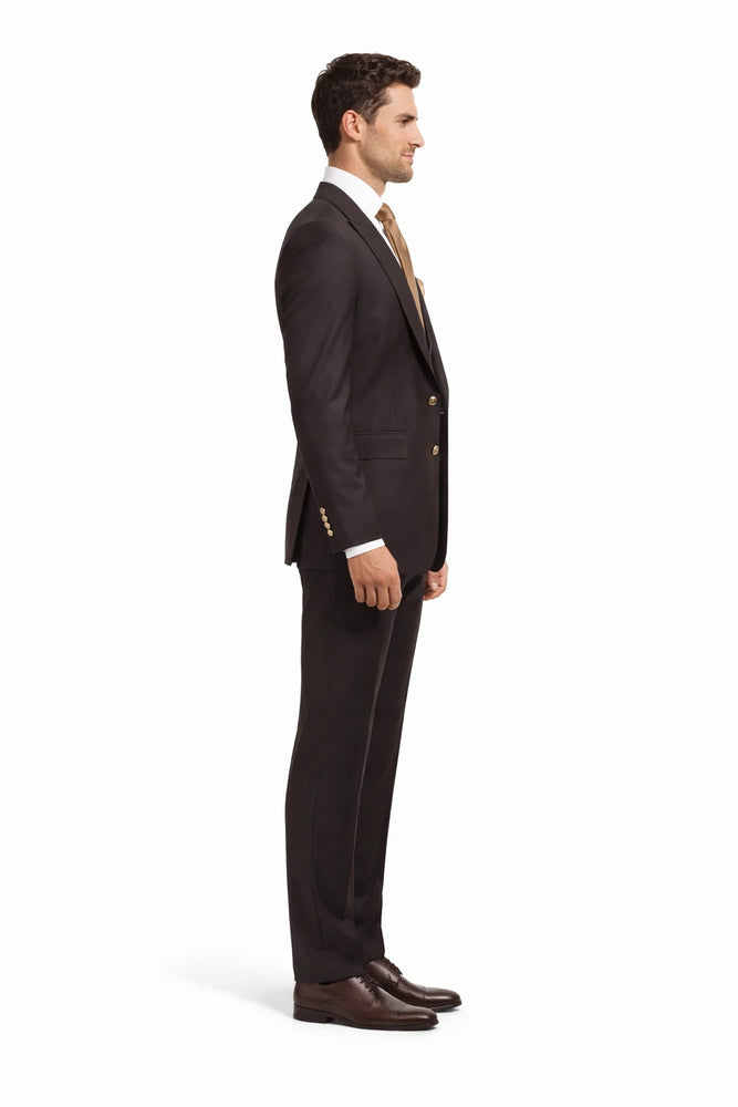 Rossi Man MAX Slim Fit 3-Piece Chocolate Brown Suit – Modern Men’s Formal Set