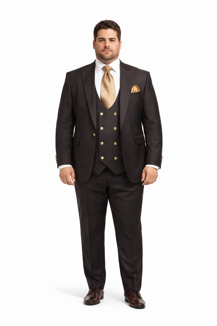 Rossi Man MAX Slim Fit 3-Piece Chocolate Brown Suit – Modern Men’s Formal Set