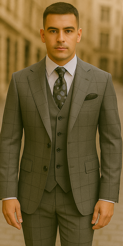 Men's Rossiman Rossi Man Brands Tapered Plum Leg Lower Rise Pants & Get Skinny 1 Button Slim Fit Peak Lapel Suit 100% Wool