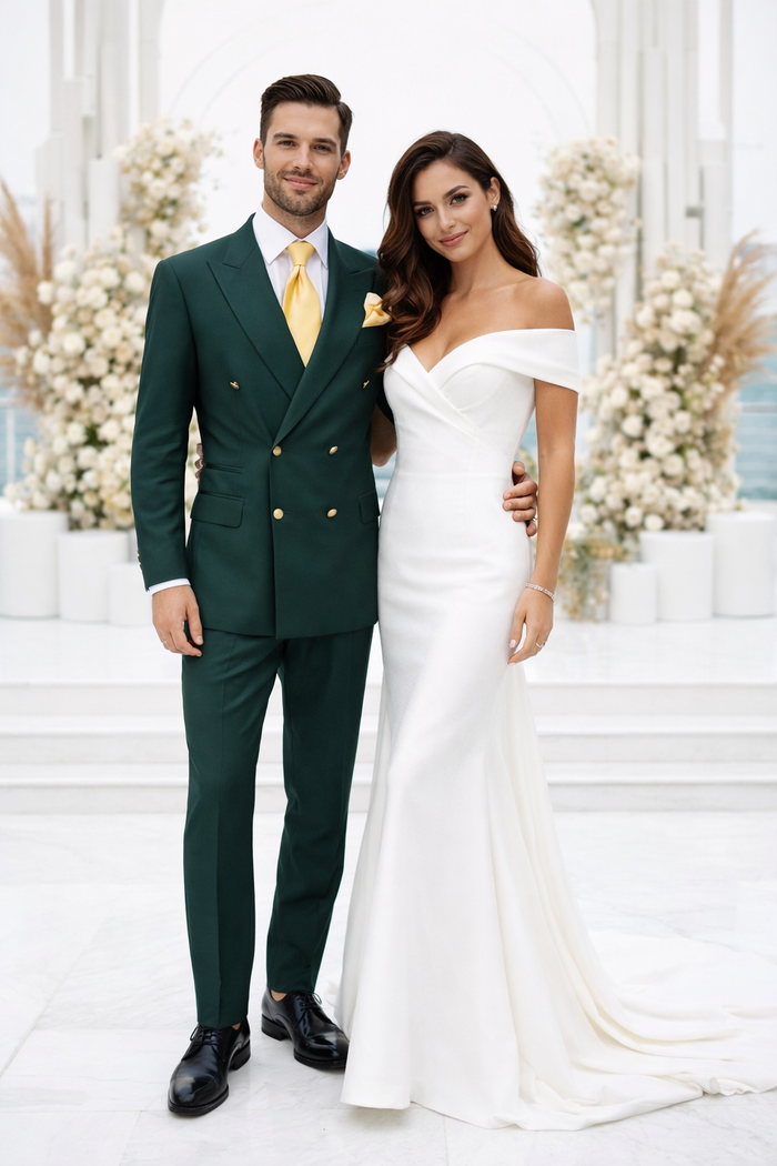 Rossi Man Milano RM1190 Bold Green Slim Fit Suit – Modern Men’s Formalwear